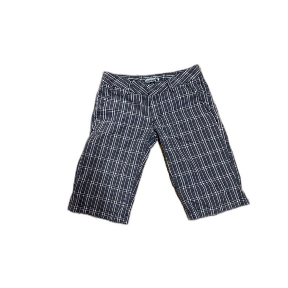 Volcom Gray and White Plaid Shorts